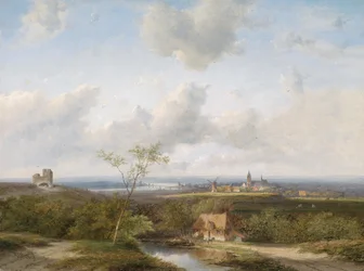 Paysage hollandais vaste